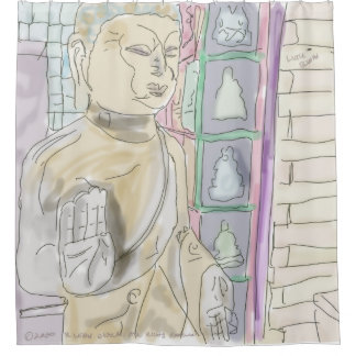 小さなブッダのシャワーカーテンby R. Leah OShell シャワーカーテン