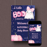 小さなブハロウィーンの女の子の赤ちゃんシャワー歓迎サイン ポスター<br><div class="desc">Little booハロウィーンかわいい女の子の幽霊赤ちゃんシャワー歓迎サインのポスターデジタルダウンロードテンプレート。ハロウィーンをテーマにした赤ちゃんシャワー入り口の装飾のための暗い星空の夜の背景にピンクの髪の弓の水の色ピンクのカボチャと可愛いベビー幽霊。</div>