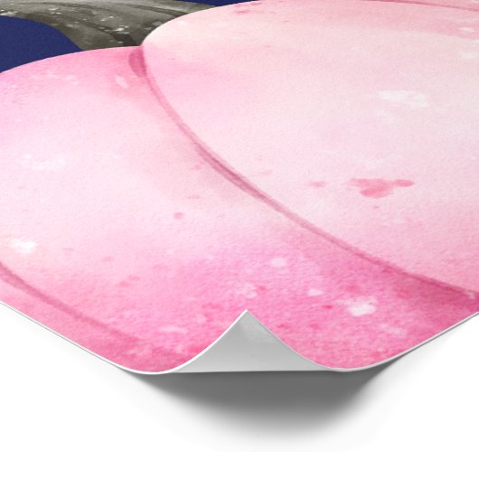 小さなブハロウィーンの女の子の赤ちゃんシャワー歓迎サイン ポスター (角)