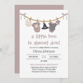 小さなブハロウィーンの服ベビーシャワー 招待状 (正面/裏面)