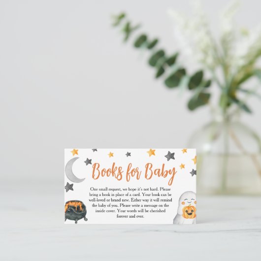 小さなブハロウィーンの本のベビー挿入 名刺 (スタンド正面)
