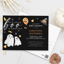 小さなブハロウィーンの水の色ベビーシャワーブラック ポストカード