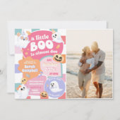 小さなブハロウィーンの溝深い赤ちゃんシャワーパーティー 招待状 (正面)