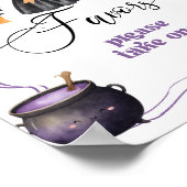 小さなブハロウィーンの物干し境界線の好意 ポスター (角)