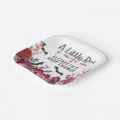 小さなブハロウィーンの花の赤ちゃんシャワー ペーパープレート (傾斜あり)