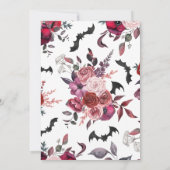 小さなブハロウィーンの花の赤ちゃんシャワー 招待状 (裏面)