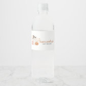 小さなブハロウィーンカボチャ赤ちゃんシャワー ペットボトルラベル (正面)