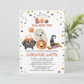 小さなブハロウィーンカボチャ赤ちゃんシャワー 招待状 (スタンド正面)