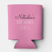 小さなブハロウィーンピンクの女の子の赤ちゃんシャワー 缶クーラー (裏面)