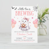 小さなブハロウィーンベビーガールシャワー招待状 招待状 (スタンド正面)