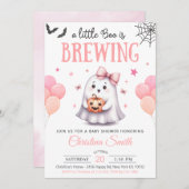 小さなブハロウィーンベビーガールシャワー招待状 招待状 (正面/裏面)