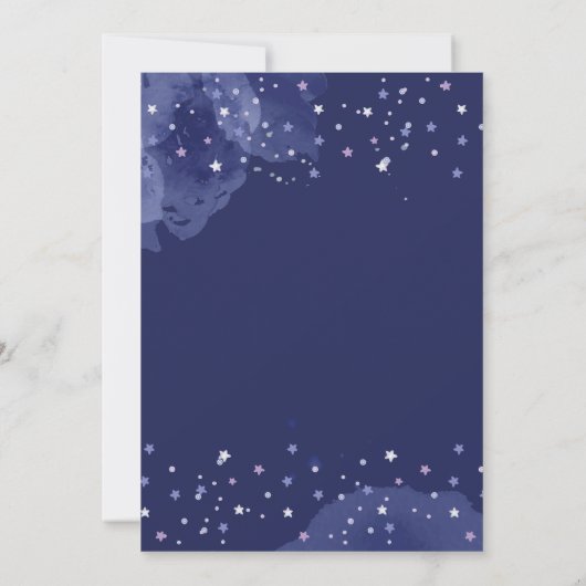 小さなブハロウィーンベビーガール幽霊ベビーシャワーI 招待状 (裏面)