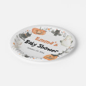 小さなブハロウィーンベビーシャワー紙プレート ペーパープレート (アングル)