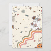 小さなブハロウィーン幽霊レトロベビーシャワー 招待状 (裏面)