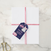 小さなブハロウィーン幽霊女の子の赤ちゃんシャワーの好意 ギフトタグ (より糸付き)