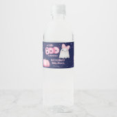 小さなブハロウィーン幽霊女の子の赤ちゃんシャワー ペットボトルラベル (正面)