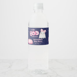 小さなブハロウィーン幽霊女の子の赤ちゃんシャワー ペットボトルラベル