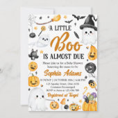 小さなブハロウィーン幽霊赤ちゃんシャワー 招待状 (正面)