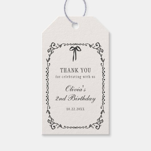 小さなブハロウィーン誕生日 ギフトタグ (正面)