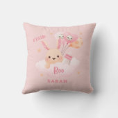 小さなブピンクのハロウィーンの赤ちゃんシャワー クッション (裏面)