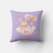 小さなブピンクのハロウィーンの赤ちゃんシャワー クッション (裏面)