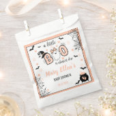 小さなブピンクのハロウィーンの赤ちゃんシャワー フェイバーバッグ (クリップ留めされた状態)