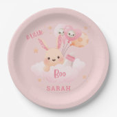 小さなブピンクのハロウィーンの赤ちゃんシャワー ペーパープレート (正面)