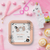 小さなブピンクのハロウィーンの赤ちゃんシャワー ペーパープレート (パーティー)