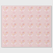 小さなブピンクのハロウィーンの赤ちゃんシャワー ラッピングペーパー (フラット)