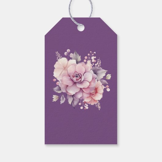 小さなブピンクの不気味な赤ちゃん感謝していシャワーあなた ギフトタグ (裏面)