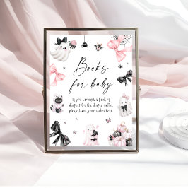 小さなブピンクハロウィーンの本ベビー ポスター