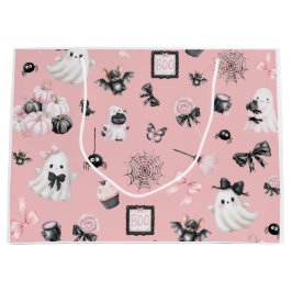 小さなブピンクハロウィーン ラージペーパーバッグ