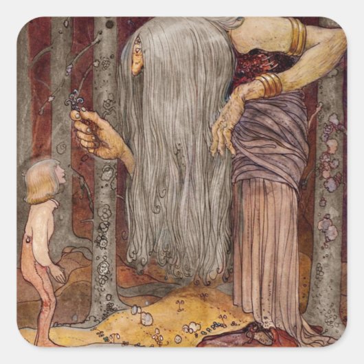 小さなブランチを提供するトロール スクエアシール (正面)