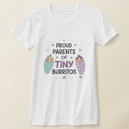 小さなブリトーの誇りある親たちアート Tシャツ (レイダウン)
