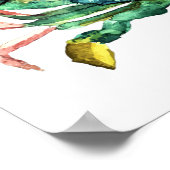 小さなブルーカニの水のカラープリント ポスター (角)