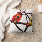 小さなブロンズ、金ゴールド、赤と紫のハミングバード クッション (ブランケット)
