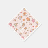 小さなブーお洒落ピンクの本の赤ちゃん スタンダードカクテルナプキン (角)