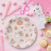 小さなブーお洒落ピンクの本の赤ちゃん ペーパープレート (パーティー)