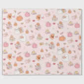 小さなブーお洒落ピンクの本の赤ちゃん ラッピングペーパー (フラット)