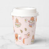 小さなブーお洒落ピンクの本の赤ちゃん 紙コップ (右)