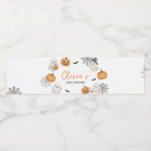 小さなブーかぼちゃのハロウィーンの赤ちゃんシャワー ペットボトルラベル (シングルラベル)