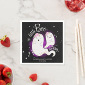 小さなブーかわいいハロウィーンの女の子の赤ちゃんシャワー スタンダードカクテルナプキン (インサイチュ)