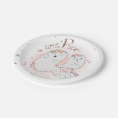 小さなブーかわいいハロウィーンの女の子の赤ちゃんシャワー ペーパープレート (アングル)