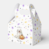 小さなブーかわいいハロウィーンの水の色ベビーシャワー フェイバーボックス (裏面サイド)