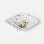 小さなブーかわいいハロウィーンの水の色ベビーシャワー ペーパープレート (傾斜あり)