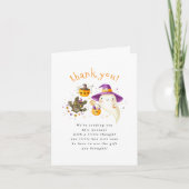 小さなブーかわいいハロウィーンサンキューカード サンキューカード (正面)