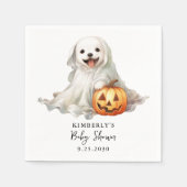 小さなブーかわいいハロウィーンシンプルの赤ちゃんシャワー スタンダードカクテルナプキン (正面)