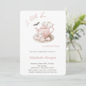 小さなブーかわいい幽霊ティーポハロウィストライプのン 招待状 (スタンド正面)