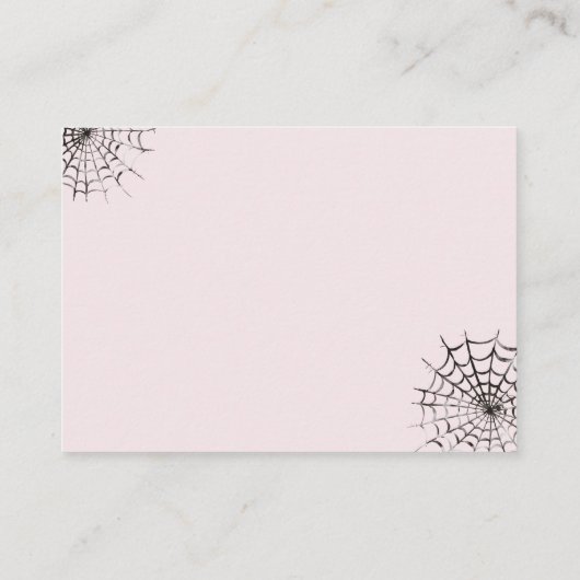 小さなブーかわいい幽霊ハロウィンベビーガールシャワー エンクロージャーカード (裏面)