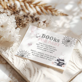 小さなブーかわいい幽霊ハロウィンベビーガールシャワー エンクロージャーカード